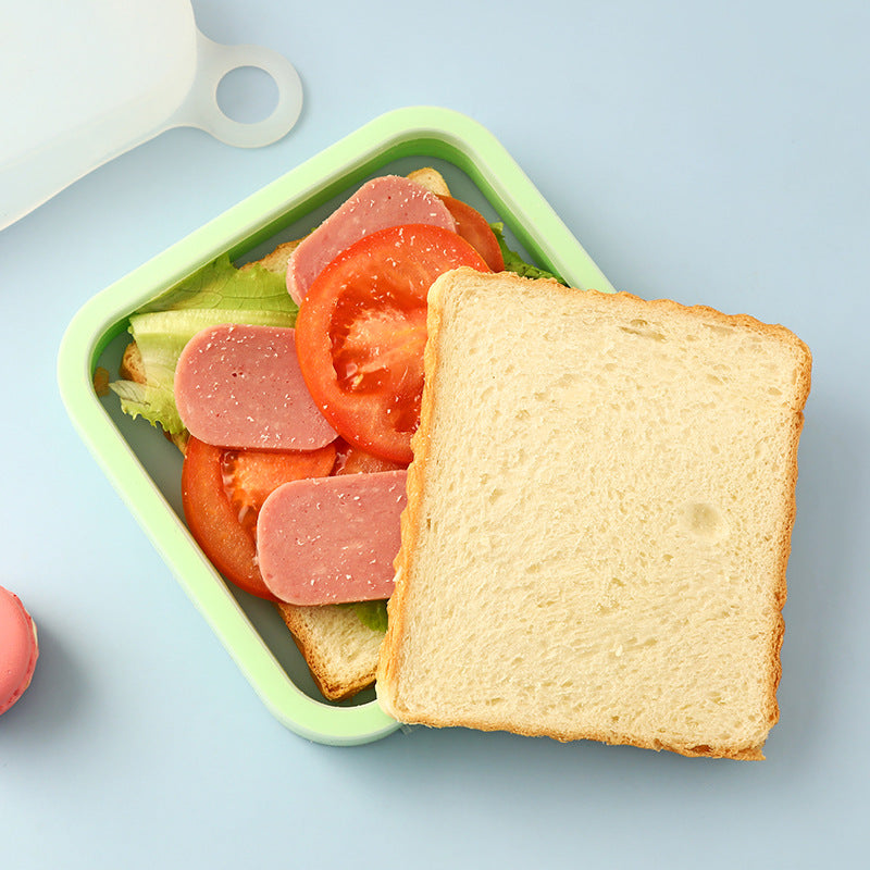 Pochette silicone pliable sandwich - vue de trois quarts - PLISSÉ