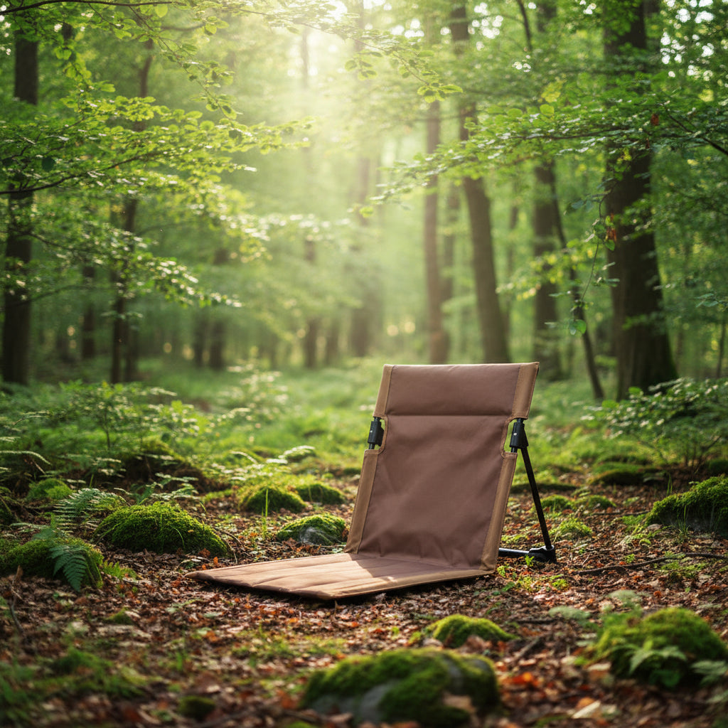 Chaise de camping pliable légère - coloris Marron - PLISSÉ