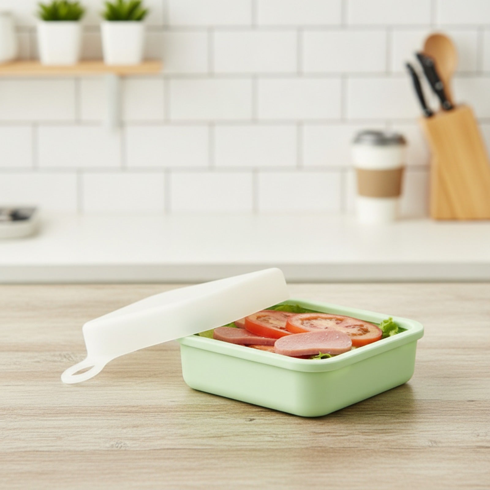Pochette silicone pliable sandwich - vue de face - PLISSÉ