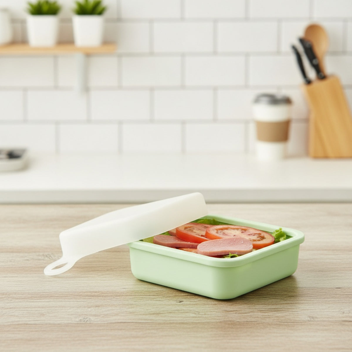 Pochette silicone pliable sandwich - vue de face - PLISSÉ