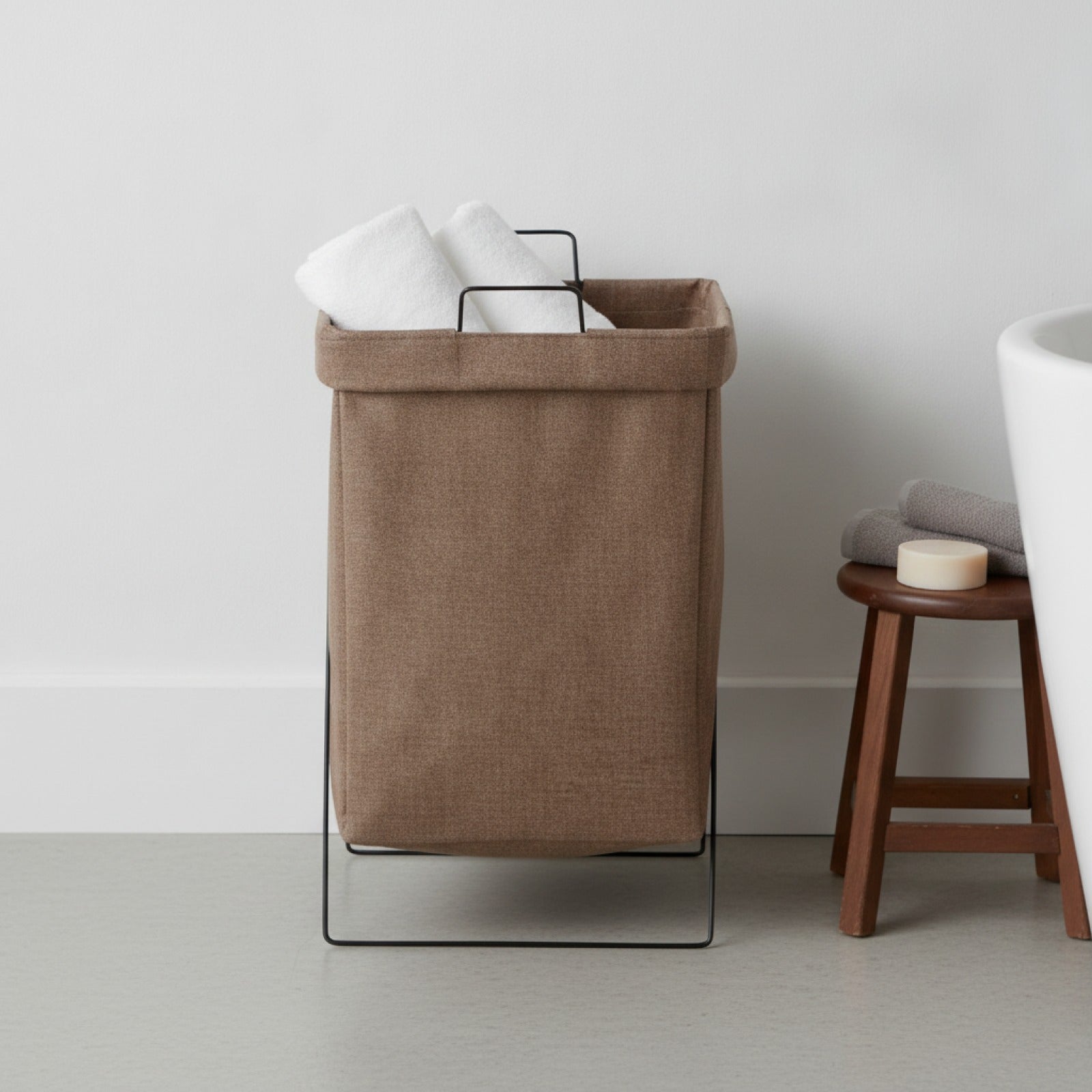 Panier à linge pliable grande capacité - vue de face - PLISSÉ