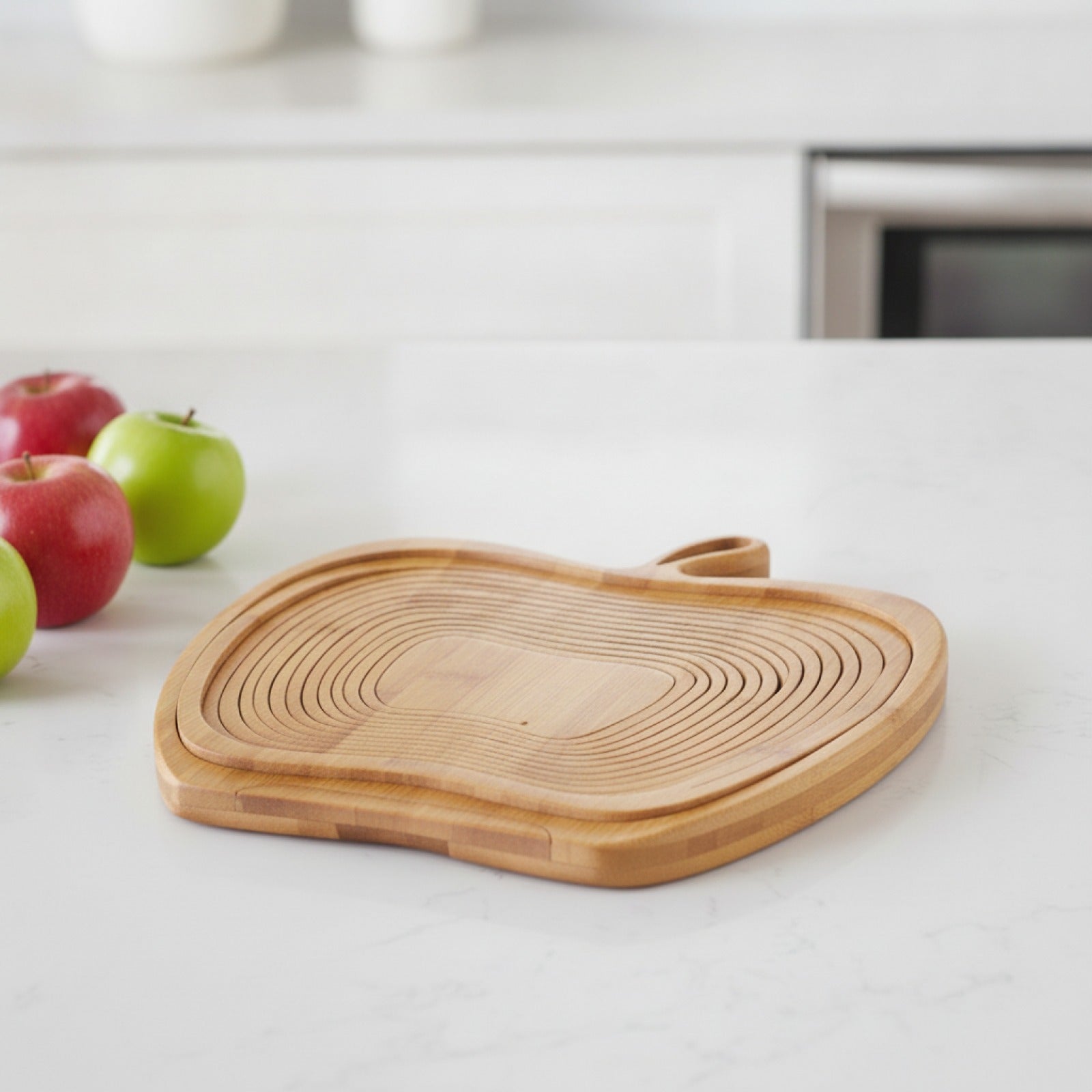Corbeille à fruits pliable en bambou - vue de trois quarts - PLISSÉ